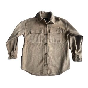 RSQ Front Pocket Twill Forest Button Down Casual Shirt Men Brown‎ Adult Medium